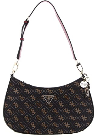 GUESS Women Noelle Top Zip Shoulder Bag, Braun