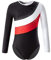 iEFiEL Mädchen Metallic Turnanzug Langarm Gymnastikanzug Tanzbody Leotard mit Strass Glänzende Ballett Trikot Turnkleidung Tanzkostüm Wd Schwarz + Weiß 110-116