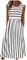 Vasreyy Boho Kleid Damen Kleider elegant Neckholder Kleid Damen Gestreiftes Drucken Schulterfrei Ärmelloses Rundhals Freizeitkleid Lang Kleider mit Tasche Hochzeitsgast Kleid Damen (Weiss, M)
