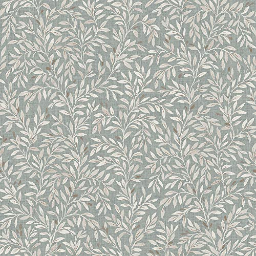 NEXT Ditsy Leaf Duck Egg Removable Wallpaper