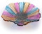 OLegei Corbeille à fruits en verre coloré bol à fruits créatif décoration de table porte-fruits panier de fruits plateau pour les bonbons, les fruits (27cm)