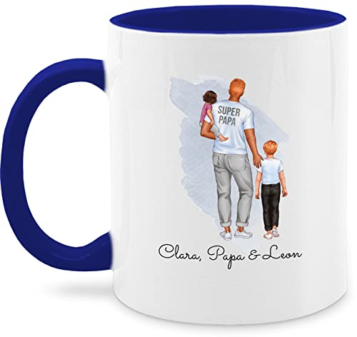 Tasse Tassen 325ml - zum Vatertag - Papa Baby Kind Geschenk I Vater Geschenkidee - 325 ml - Dunkelblau - vatertagsgeschenk geschenke väter vatertagsgeschenke sohn kaffeetasse personalisiertes