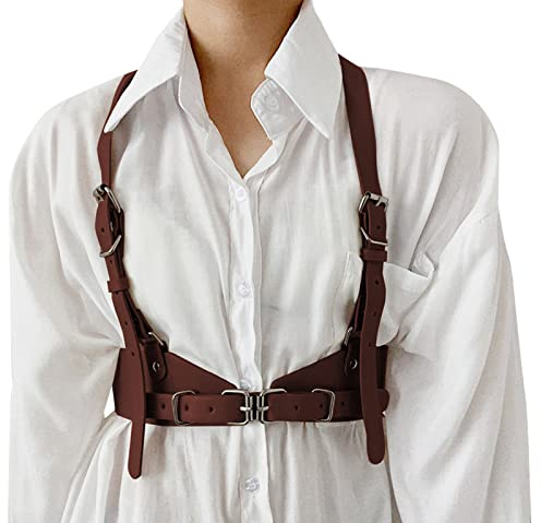 FEOYA Damen Gürtel Punk Taillengürtel PU Leder Verstellbare Gürtel für Cosplay Halloween Party Outfit Kostüm