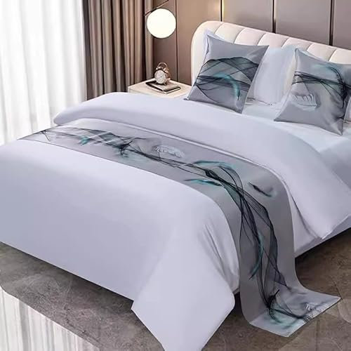 Hotel-Bettläufer, Schal, Tagesdecke, Hochwertige Bettfahne, Betttuch, Jacquard-Bettüberwurf, Decke, Weiche, Langlebige Bettwäsche, Schal, Schutz, Bettschwanz, Bettdecke, Bettbesatzstreifen ( Color : 7