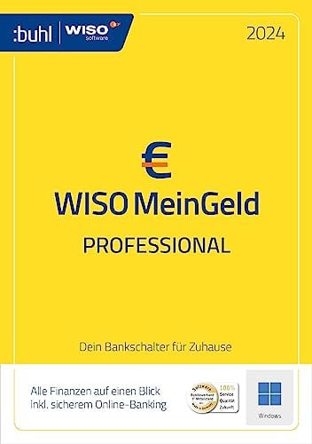 WISO Mein Geld Professional 2024 | Ein Online-Banking für alle Konten | Perfekter Überblick über Ihre Finanzen | Prof.: Mehr Auswertungen, Verwaltungsmöglichkeiten, uvm. | Windows Download | Produkt-Updates bis 2026