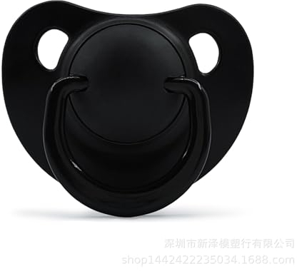 „Michear Schnuller für Erwachsene, große Silikon-Nippel, reduziertes Schnarchen, bequemer, weicher Schnuller, lustiges Spielzeug (schwarz)