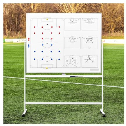 DESONIX Fußball-Taktiktafel Sport-Coaching-Whiteboards, Trainer-Klemmbrett, taktisches doppelseitiges Design, Lehrausrüstung für Trainer Fußball-Bretttrainer