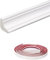 6M PVC Quadrant Trim,Flexible Laminate Beading Self Adhesive Plastic Wall Corner Edging Strip for Worktop Ceiling Floor,Caulk Moulding Skirting Board Trim(27mm*17mm)