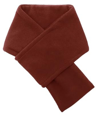 Warmer Schal für Herren und Damen, modisch, schlicht, reine Farbe, Polar-Fleece, warmer Schal, dicker Schal für Herren, rot, One size