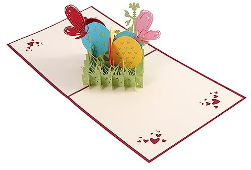 HAPINARY Geschenkkarte bis grußkarten Papier geschnitten handgemachte Grußkarten Ostereier Origami-Grußkarte Ostergrußkarten Osterkarten Neujahr Lotus Geburtstagswünsche 3d