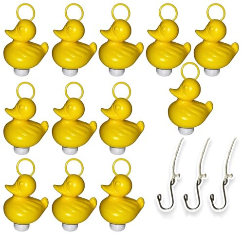dozer Jeu de pêche au Canard avec 12 Canards en Plastique Jaune avec Crochet et Poids Comprenant 3 Crochets, Jouet de Bain, Jouet de Piscine, Canards de pêche pour garçons et Filles (Jaune)