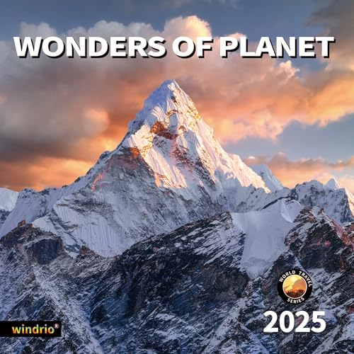 Wandkalender 2025, Kalender 2025, Januar 2025 – Dezember 2025, Wandkalender Wonders of Planet, 30,5 x 61 cm, geöffnet, ganze Seite, Monate, dickes und stabiles Papier für Geschenk, perfekte