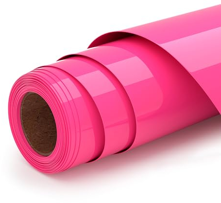 Ryebme Plotterfolie Textil Pfirsichrosa, 3D Puff Vinylfolie Plotter 10 x 6FT Flexfolie Plotter Textil für Diy T-Shirt, Einfach Zu Schneiden für Stoff Zum Aufbügeln