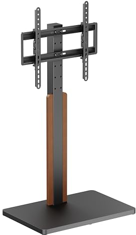 PureMounts TV Stand, TV Stand, Universal TV Stand for 32-65 Inch Samsung, LG, Philips, Panasonic and Many More Max. Vesa 400x400 & 40kg, Black