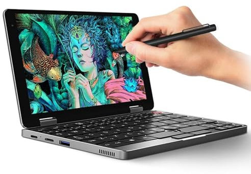 YXH-LPMM 8-Inch Handheld 2-In-1 Laptop Touch Screen Tablet 1920X1200IPS, 128G Hard Drive, 3500MAH, Fingerprint Unlock,128G+1TBSSD