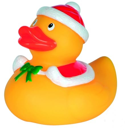 Weihnachts Ente - Anlassente - Quietscheente Weihnachten - Badeente - ca. 8 cm gross