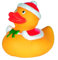 Weihnachts Ente - Anlassente - Quietscheente Weihnachten - Badeente - ca. 8 cm gross