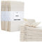 JEMIDI Weiße Baumwollservietten - 12er Set - 100% Baumwolle - Stoffservietten Baumwolle -Servietten Stoff mit Breiter Saumstich - Tischservietten Stoff - 180 GSM - Weiß
