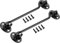 ORTAVA 2 Stück Sturmhaken Edelstahl, 6 Zoll/150 mm Sturmhaken mit öse, Tuerriegel, Türhalter, Fensterhaken für FensterläDen, Scheunentor, Gartentor, Garagentor mit 8 Stück Schrauben (Schwarz)