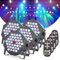 Litake 4PCS LED Strahler Akku, Wiederaufladbar Par Licht RGB 36 LED Partylicht 7 Beleuchtung Modi Bühnenbeleuchtung Flexible Fernbedienung DMX Steuerung für DJ Disco Party Bar Halloween Weihnachten