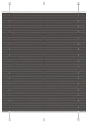 vidaXL Plissee Schwarz 110x100 cm Stoffbreite 109,4 cm Polyester