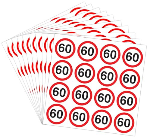 60 adesivi per compleanno, 160 pezzi, cartello stradale, 60 compleanni, decorazione per 60 compleanni, uomo e donna, 60 decorazioni per compleanno, 60 compleanni, 60 anniversari, feste regalo