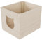 QLS Katzenhaus Box aus Holz passend für Kallax-Regal Katzenhöhle 33 x 38 x 29 cm unbehandelt