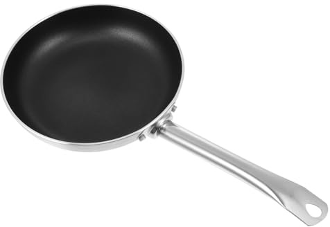 HIAKDOFT Sartén de Aluminio para Bistec Antiadherente Resistente al Calor Mango Seguro y Diseño Portátil para Uso Doméstico y Cocina Diaria