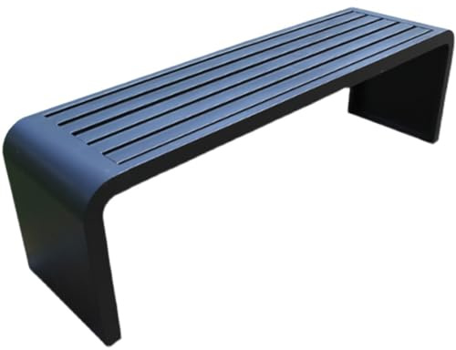 Banco de jardín al aire libre, asiento sin respaldo para dos personas para patio, piscina, césped y parque