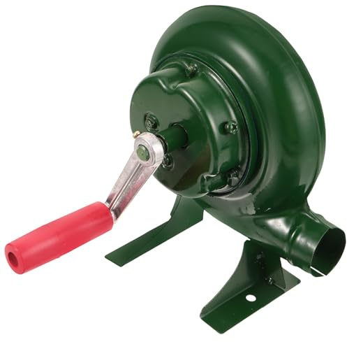 MAGICLULU Souffleur Manuel à Manivelle 80 W en Fer Robuste pour Barbecue Extérieur, Ventilateur Utilitaire Portable pour Camping, Allumage Rapide du Feu sans Dispersion des Cendres
