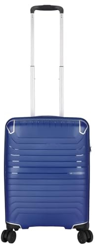 Von Cronshagen Reisetrolley Halvar| Stabiler Koffer in verschiedenen Größen | Hartschalenkoffer aus stabilem Material | mit TSA Zahlenschloss | Reisekoffer (Navy, S - Handgepäck)