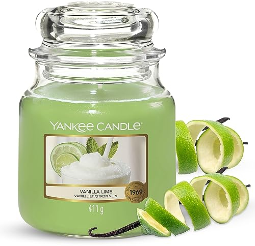 Yankee Candle Candela profumata in giara media | Calce alla vaniglia | Durata Fino a 75 Ore