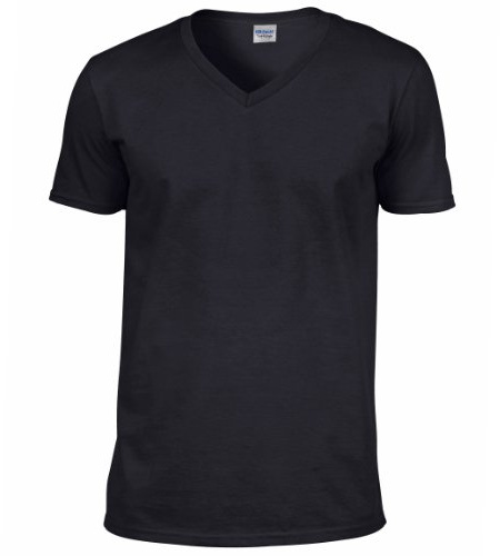 Gildan Men's Soft Style V-Neck T Shirt T - Shirt (Pack of 1)