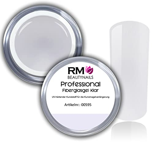 RM Beautynails Professional Gel de construction professionnel en fibre de verre UV, moyen extra fort, épaisseur viskos