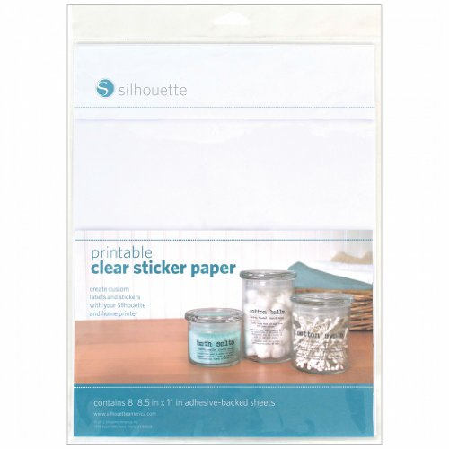 Silhouette Bedruckbare, klare Folie für Aufkleber für Aufkleber Etiketten