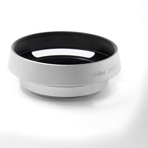 vhbw paraluce compatibile con obiettivi da 39mm - Paraluce argentato, argentato, metallo, rotondo