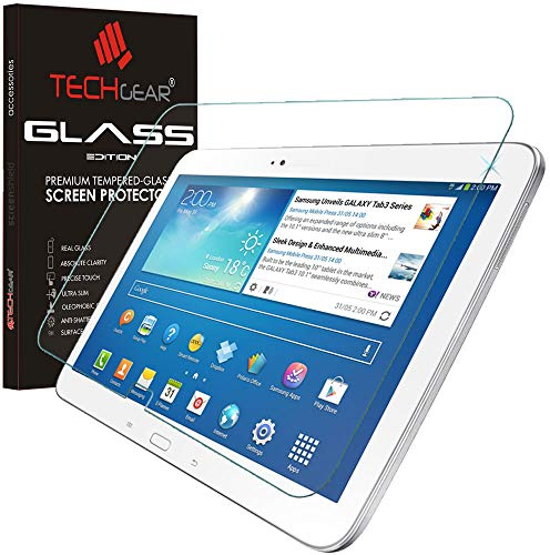 TECHGEAR Galaxy Tab 3 10.1 VERRE, Protecteur d'Écran Original en Verre Trempé Compatible pour Samsung Galaxy Tab 3 10.1 (Séries GT-P5200)