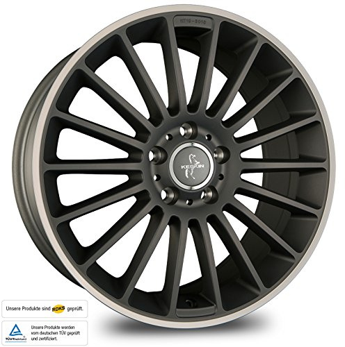 KESKIN KT15 TITAN GREY LIP POLISH 9,5x20 ET30 5.00x112.00 Hub Hole 66.60 mm - Alu felgen