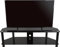 AVF Black Glass TV Stand - Large Glass and Metal Leg TV Unit Floorstand with Cable Management, 140cm Wide, For TVs Up to 65 & 60kg - SDC1400CMBB