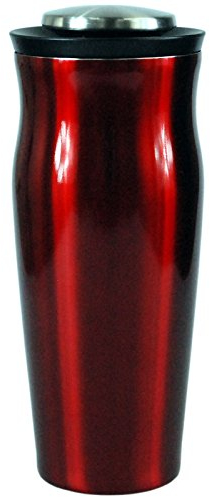 Dunelm 650ml Cocktail Shaker Steel Built in Strainer Red High Metallic Lustre Finish Bar Party Cocktail Shaker