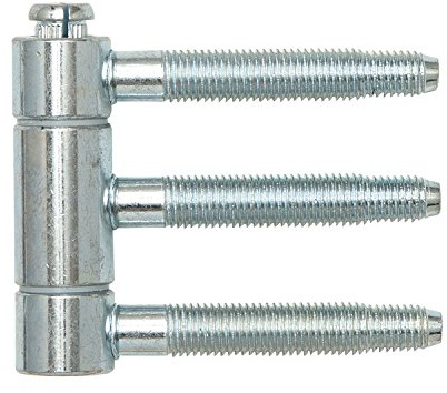 Steckband 3-tlg. f. gefälzte Holztüren, ø 18 mm, Höhe 61 mm, Stahl verzinkt