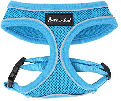 AllPetSolutions No-Pull Dog Harness – Soft Padded Vest with Reflective Trim & Breathable Air-Mesh, Adjustable Fit (Medium)
