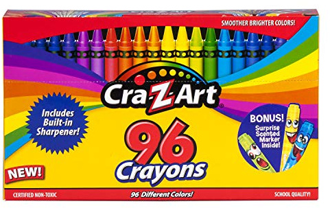 Cra-Z-Art 96ct Crayons in Flip-Top Box with Sharpener