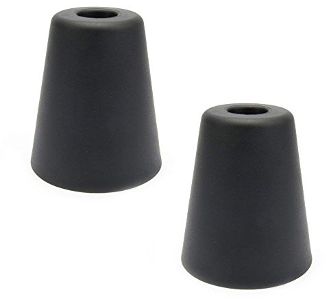 Sossai® 2 x Türstopper NTS | Modell: Hans | Höhe: 80mm | Ø: 70mm | Farbe: anthrazit | Zum Schrauben (Inkl. Befestigungsmaterial) | Bodenmontage