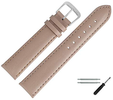 MARBURGER Uhrenarmband 18mm Leder Glatt - Werkzeug Montage Set 80718