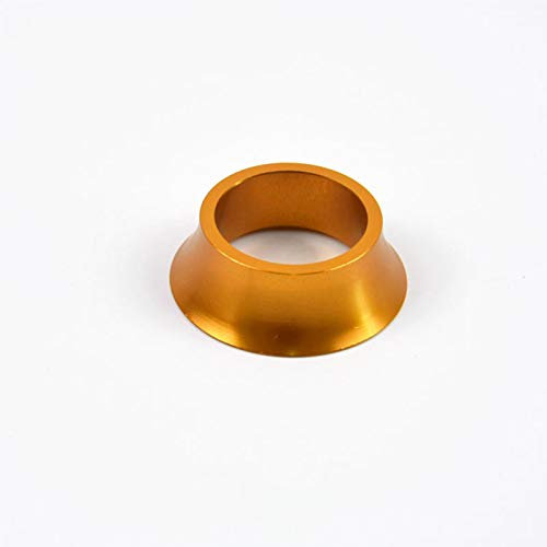 Yaruijia Bicycle Headset Spacer Mtb Bike Washer Taper Moutain Road Bike Fork Cover 1 1/8'' 15mm (Gold)