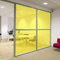 StickersLab - Transparente bunte, selbstklebende Glasfolie in 8 Farben 152cm x 100cm gelb