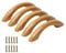 MroMax 5 Stück Schrankgriffe Holz, 64 mm Lochabstand, 91 mm Länge, Möbelgriff für Schrank, Möbel, Küche, Griffe für Kommode, Schublade, Kleiderschrank