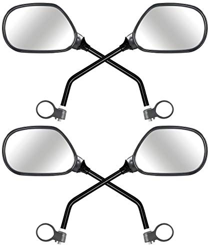 PEARL Fahrradspiegel: 4er-Set Fahrrad-Rückspiegel mit Lenkerhalterung, für rechts und Links (Fahrradrückspiegel, Fahrradspiegel Lenker, Sets)