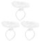 minkissy 3Pcs Engel Stirnbänder Weiße Feder Halo Stirnbänder Halloween Engel Kostüm Feder Halo Haarband Haarreifen für Halloween Weihnachten Karneval Kostüm